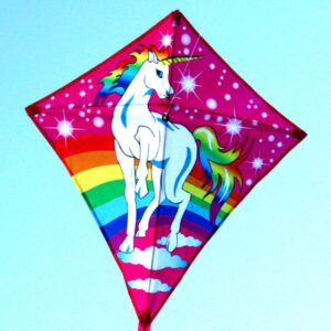 Unicorn kids kite, part of our wholesale kite range for toy shops in Australia